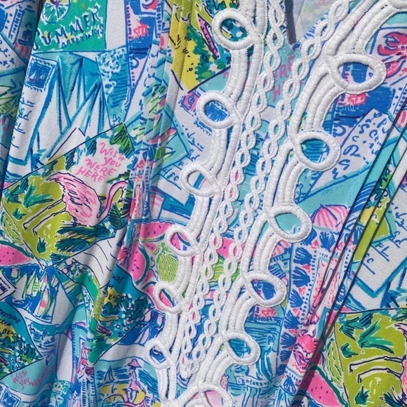 Lilly Pulitzer Krysta Tunic Dress in Multi Pop Up Wish You Were Here - Picture 2 of 4